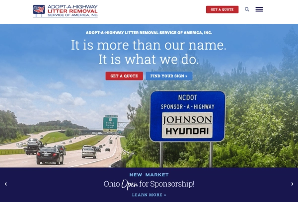 adopt-a-highway website design and development