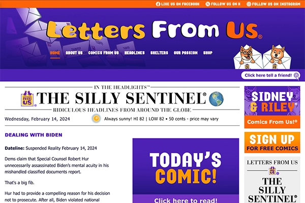 letters-from-us website design and development