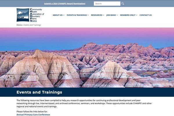 CHAMPS web design and wordpress development
